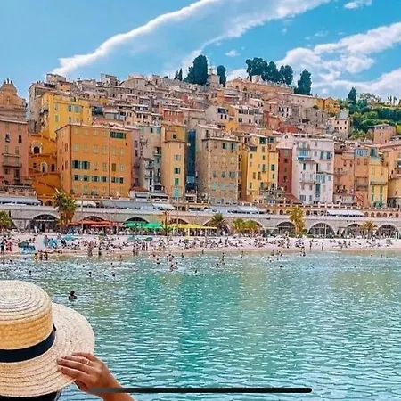 Menton Centre Vue Imprenable Sur Mer Et Jardin Bioves Exterior photo